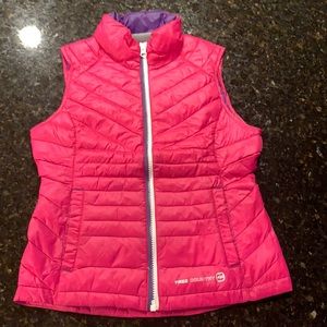 Light, hot pink puffer vest, size Youth 7/8